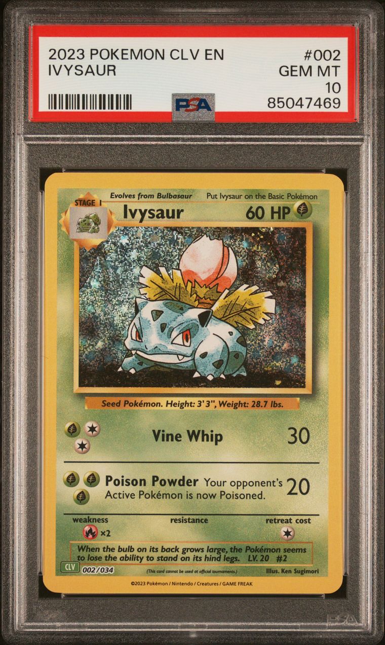 Pokémon Ivysaur #002 PSA 10 Graded Trading Card, cert 85047469