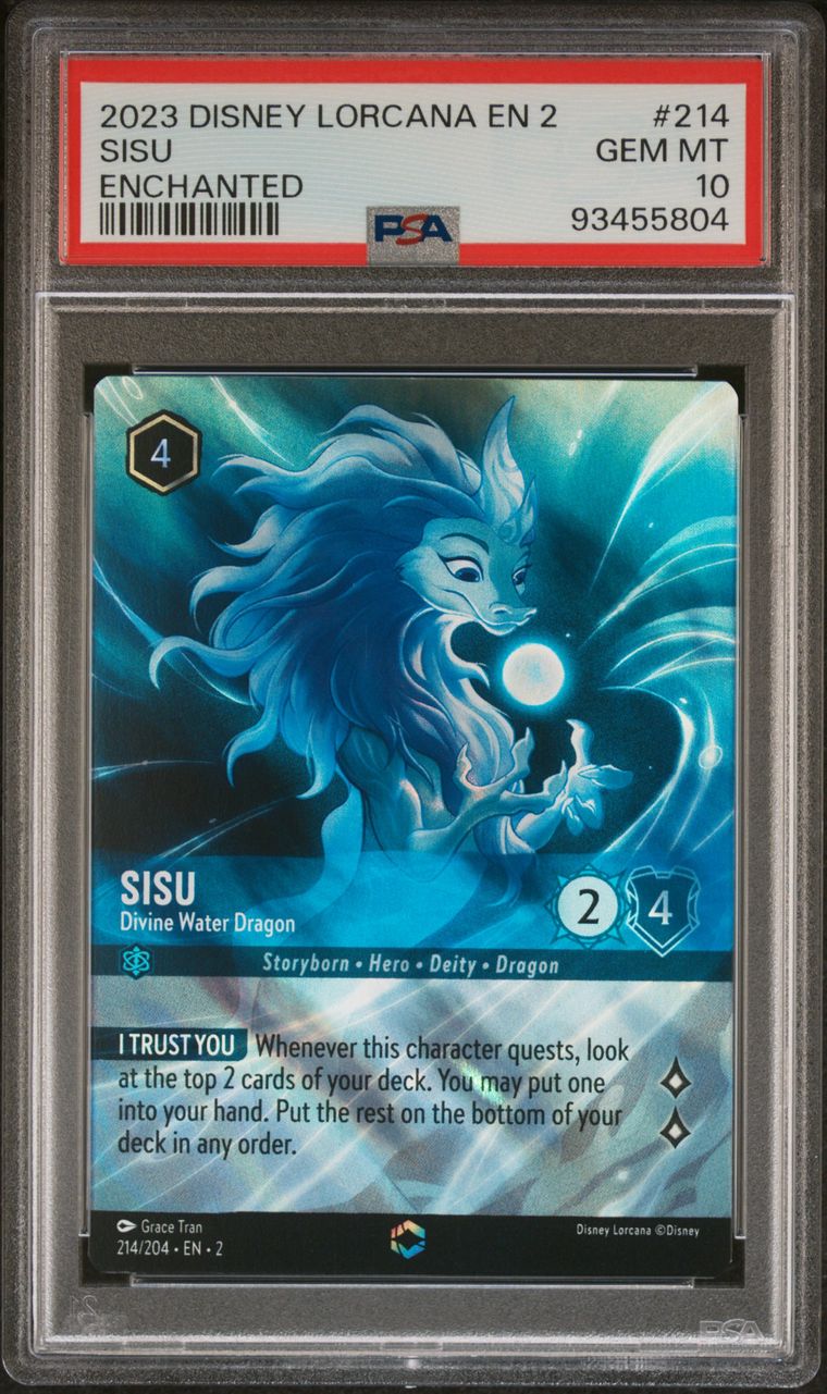 Disney Lorcana Sisu #214 Enchanted PSA 10 Graded Trading Card, cert 93455804