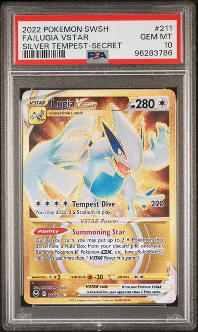 Lugia Vstar — PSA 10, cert 96283786