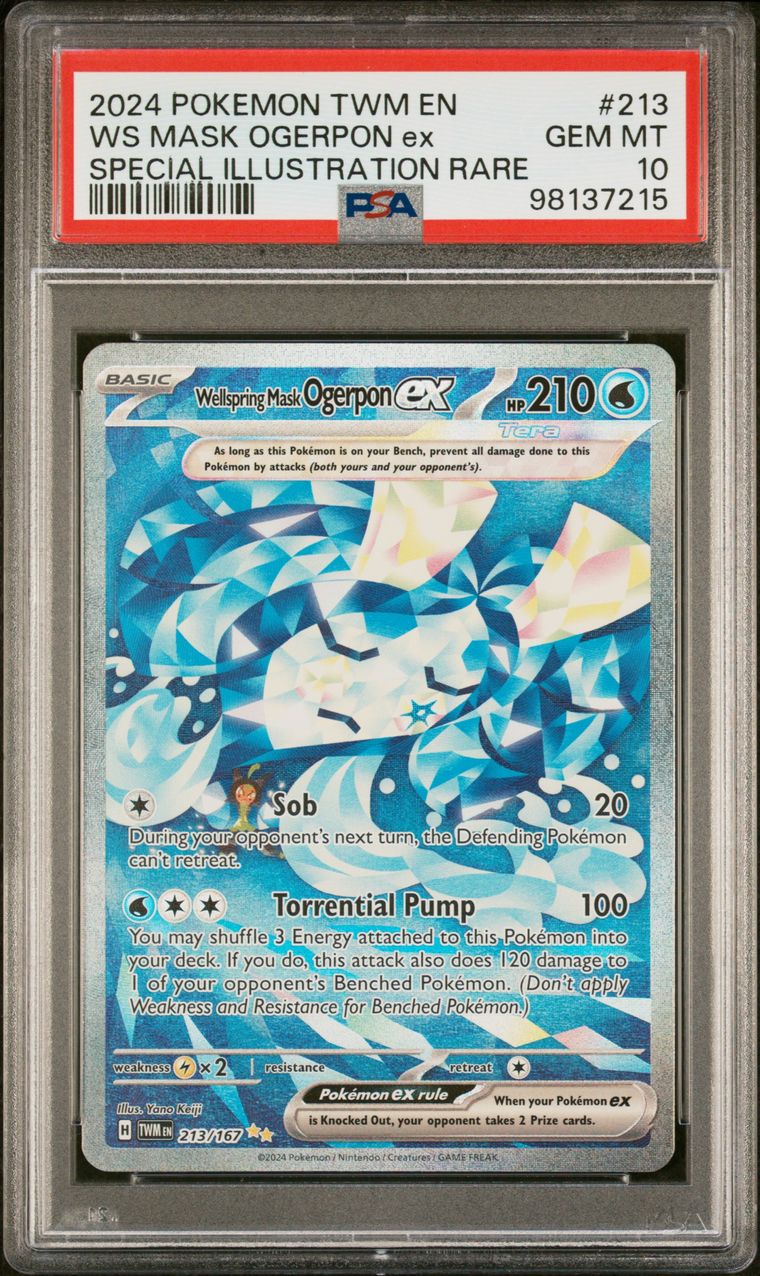 Wellspring Mask Ogerpon Ex — PSA 10, cert 98137215