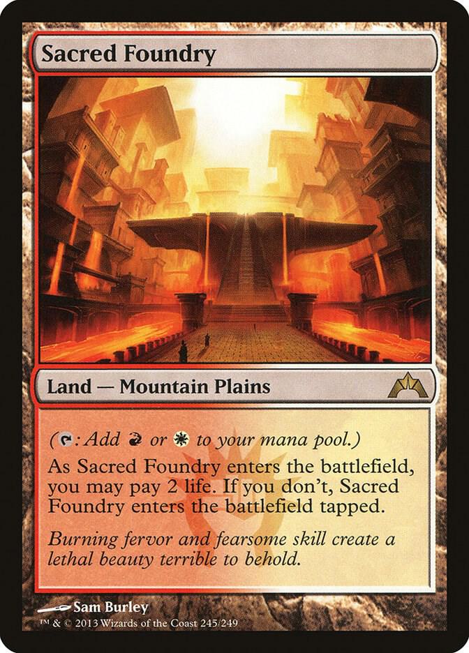 Magic Sacred Foundry #245 Gatecrash Rare Non-Foil Near Mint English Trading Card — catalog front, TCGplayer SKU 1066422