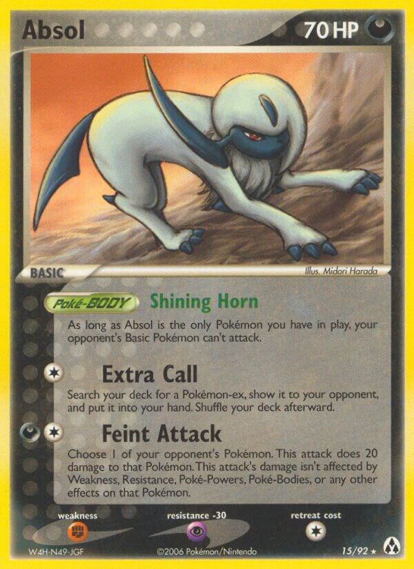 Pokémon Absol #15/92 EX Legend Maker Rare Non-Foil Near Mint English Trading Card — catalog front, TCGplayer SKU 1189420