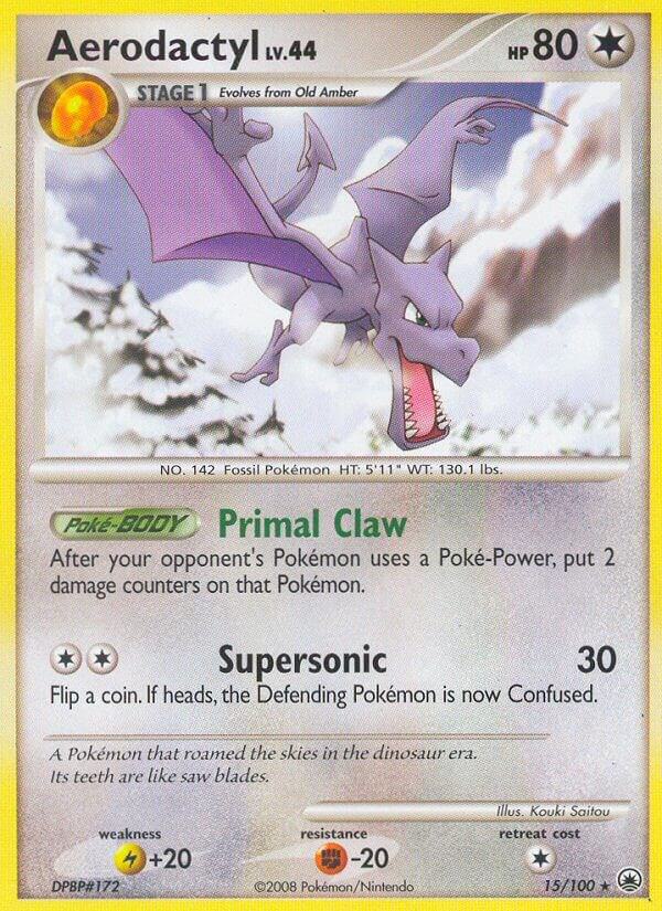 Pokémon Aerodactyl #15/100 Majestic Dawn Rare Non-Foil Near Mint English Trading Card — catalog front, TCGplayer SKU 1189438