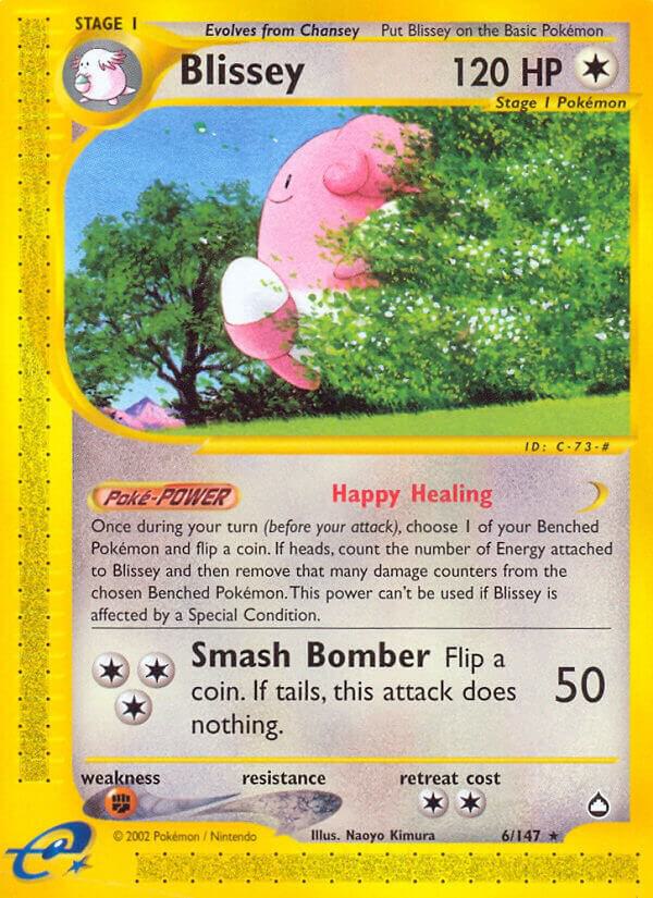Pokémon Blissey #006/147 Aquapolis Rare Non-Foil Near Mint English Trading Card — catalog front, TCGplayer SKU 1189888