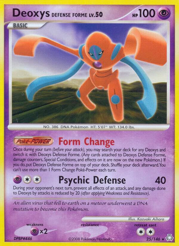 Pokémon Deoxys Defense Forme #25/146 Legends Awakened Rare Non-Foil Near Mint English Trading Card — catalog front, TCGplayer SKU 1190738