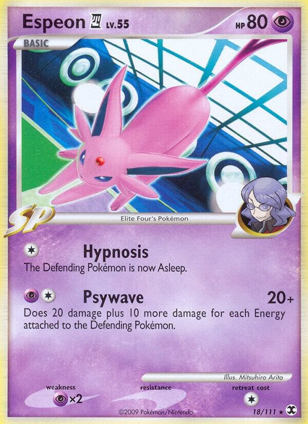 Pokémon Espeon E4 #18/111 Rising Rivals Rare Non-Foil Near Mint English Trading Card — catalog front, TCGplayer SKU 1191299