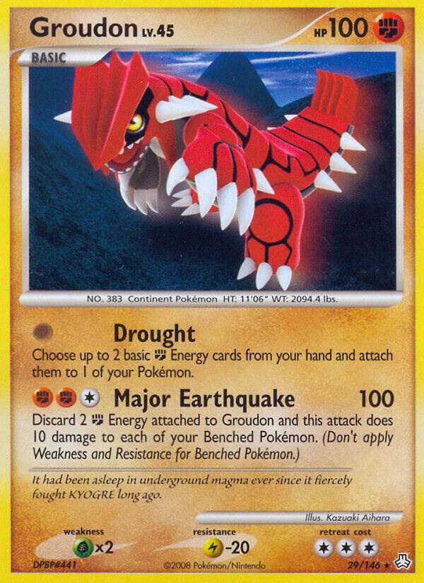 Pokémon Groudon #29/146 Legends Awakened Rare Non-Foil Near Mint English Trading Card — catalog front, TCGplayer SKU 1191893