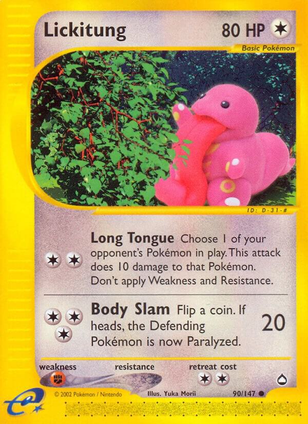 Pokémon Lickitung #090/147 Aquapolis Common Non-Foil Near Mint Trading Card