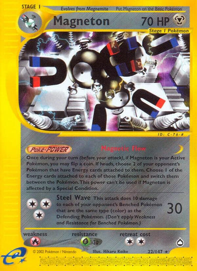 Pokémon Magneton #022/147 Aquapolis Rare Non-Foil Near Mint English Trading Card — catalog front, TCGplayer SKU 1193066