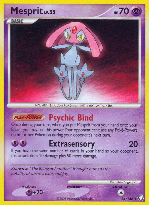 Pokémon Mesprit #34/146 Legends Awakened Rare Non-Foil Near Mint English Trading Card — catalog front, TCGplayer SKU 1193301