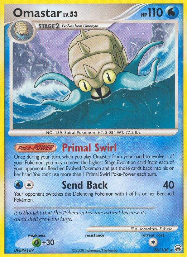 Pokémon Omastar #26/100 Majestic Dawn Rare Non-Foil Near Mint English Trading Card — catalog front, TCGplayer SKU 1193839