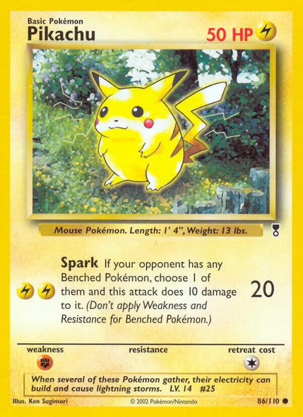 Pokémon Pikachu #086/110 Legendary Collection Common Non-Foil Near Mint English Trading Card — catalog front, TCGplayer SKU 1194044
