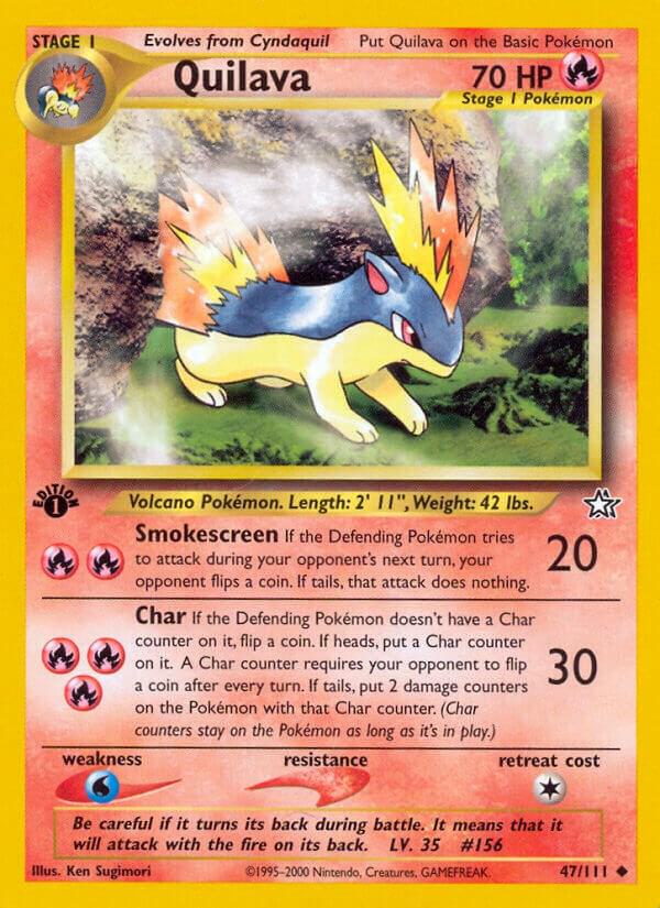 Pokémon Quilava #047/111 Neo Genesis 47 Non-Foil Near Mint Unlimited English Trading Card — catalog front, TCGplayer SKU 1194450