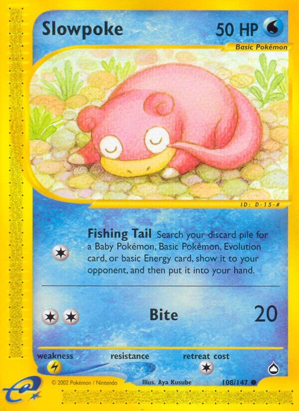 Pokémon Slowpoke #108/147 Aquapolis Common Non-Foil Near Mint Trading Card