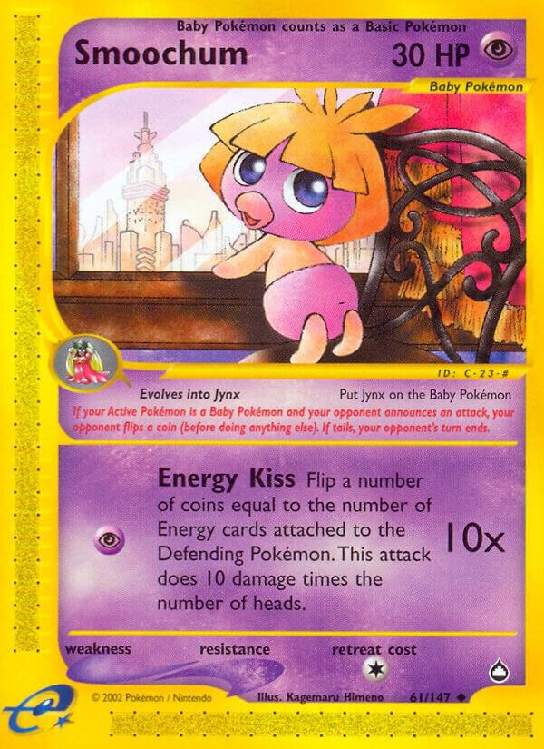 Pokémon Smoochum #061/147 Aquapolis Uncommon Non-Foil Near Mint English Trading Card — catalog front, TCGplayer SKU 1195329