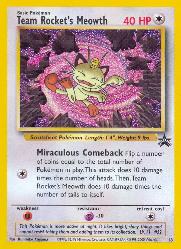 Pokémon Team Rocket's Meowth #18/53 WoTC Promo Promo Non-Foil Near Mint Trading Card