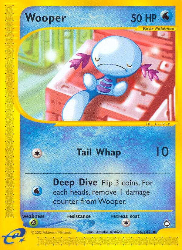 Pokémon Wooper #066/147 Aquapolis 66 Non-Foil Near Mint English Trading Card — catalog front, TCGplayer SKU 1196599