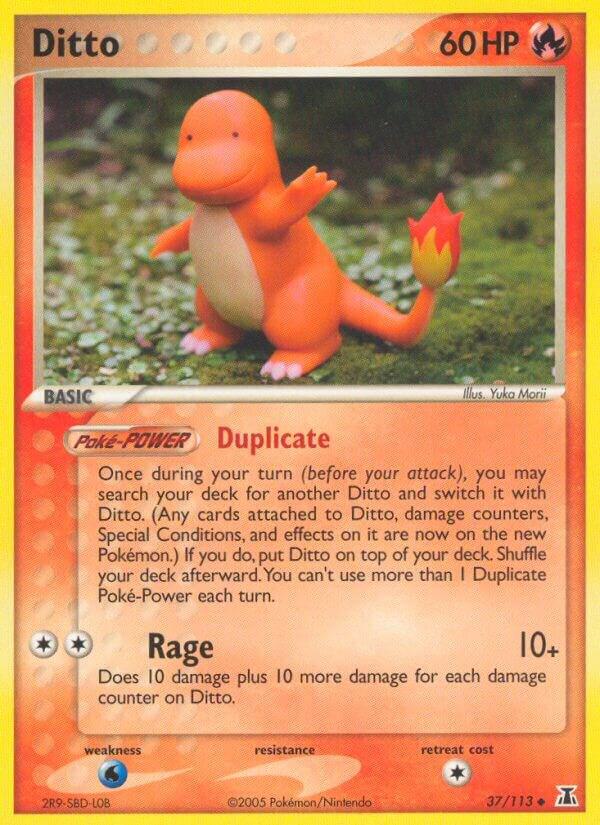Pokémon Ditto - 037/113 #37/113 EX Delta Species Charmander Non-Foil Lightly Played English Trading Card — catalog front, TCGplayer SKU 1198149