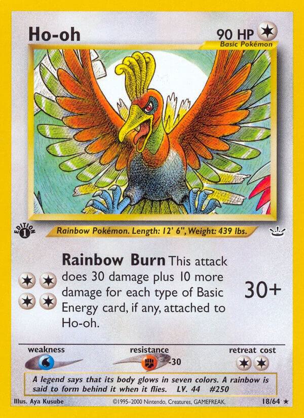 Pokémon Ho-oh #18/64 Neo Revelation 18 Non-Foil Lightly Played Unlimited English Trading Card — catalog front, TCGplayer SKU 1199434