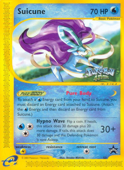 Pokémon Suicune #53/53 WoTC Promo Promo Non-Foil Moderately Played Trading Card