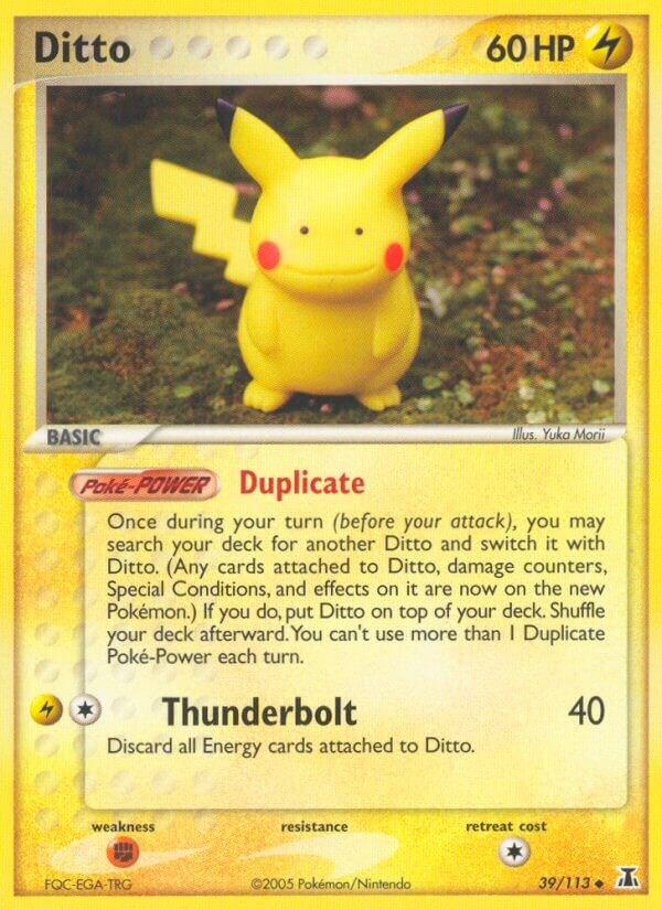 Pokémon Ditto - 039/113 #39/113 EX Delta Species Pikachu Non-Foil Heavily Played Trading Card