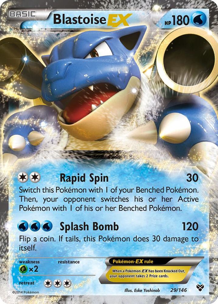 Pokémon Blastoise EX #29/146 XY Base Set Ultra Rare Holofoil Near Mint English Trading Card — catalog front, TCGplayer SKU 1230708