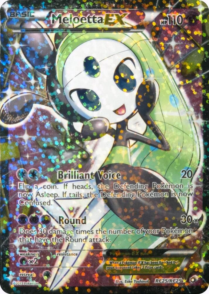 Pokémon Meloetta EX #RC25/RC25 Legendary Treasures: Radiant Collection Full Art Holofoil Lightly Played Trading Card