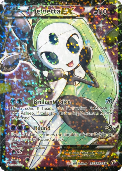 Pokémon Meloetta EX #RC25/RC25 Legendary Treasures: Radiant Collection Full Art Holofoil Lightly Played Trading Card