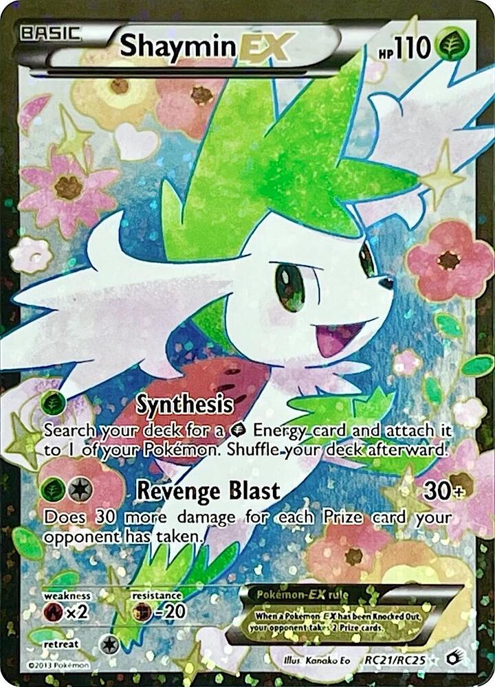 Pokémon Shaymin EX #RC21/RC25 Legendary Treasures: Radiant Collection Full Art Holofoil Lightly Played Trading Card