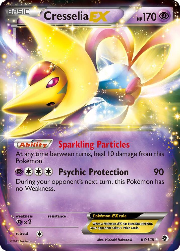 Pokémon Cresselia EX #67/149 Boundaries Crossed Ultra Rare Holofoil Near Mint English Trading Card — catalog front, TCGplayer SKU 1235132