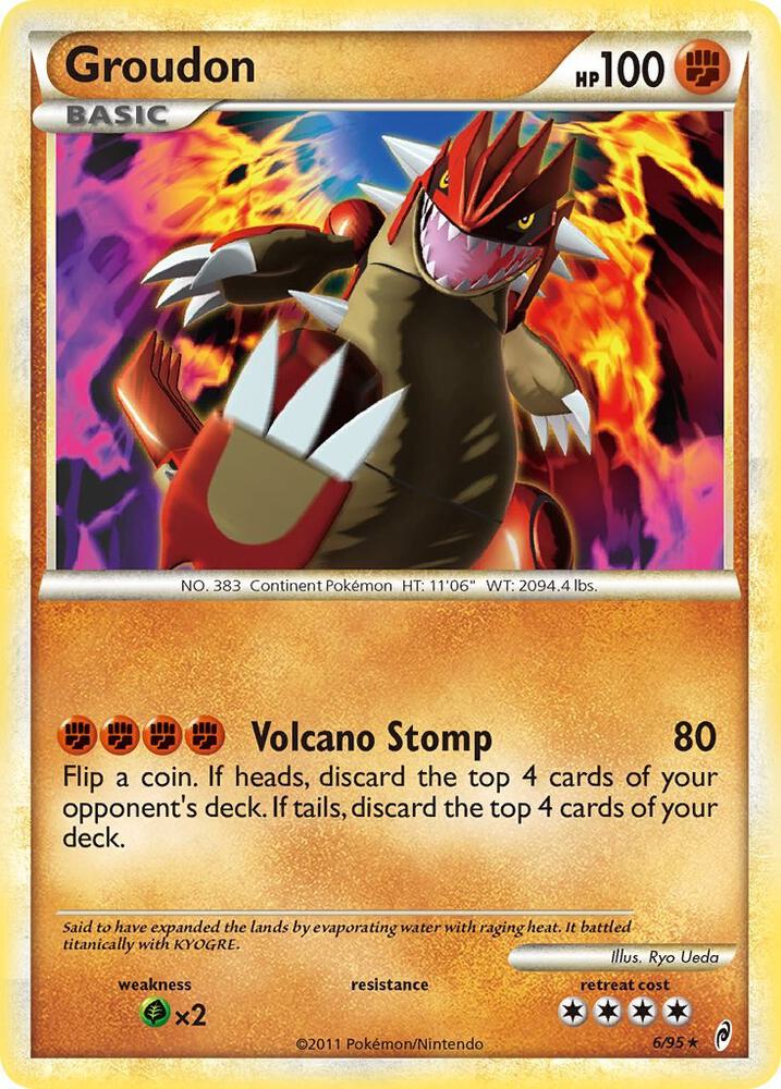 Pokémon Groudon #6/95 Call of Legends Holo Rare Reverse Holofoil Near Mint English Trading Card — catalog front, TCGplayer SKU 1241015