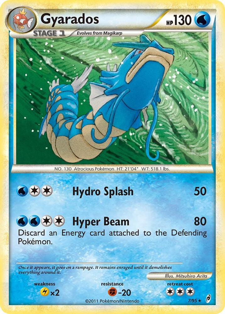 Pokémon Gyarados #7/95 Call of Legends Holo Rare Holofoil Heavily Played English Trading Card — catalog front, TCGplayer SKU 1241038