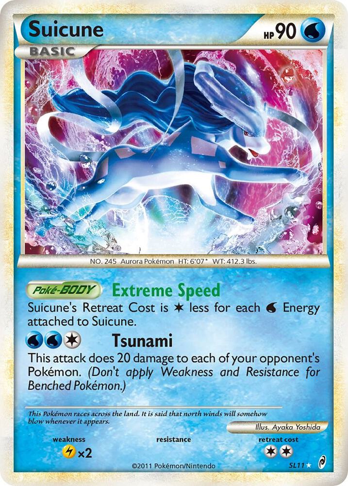 Pokémon Suicune #SL11 Call of Legends Shiny Holofoil Lightly Played Trading Card
