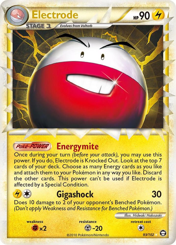 Pokémon Electrode #93/102 Triumphant Prime Holofoil Near Mint Trading Card