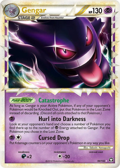 Pokémon Gengar #94/102 Triumphant Prime Holofoil Moderately Played English Trading Card — catalog front, TCGplayer SKU 1241672