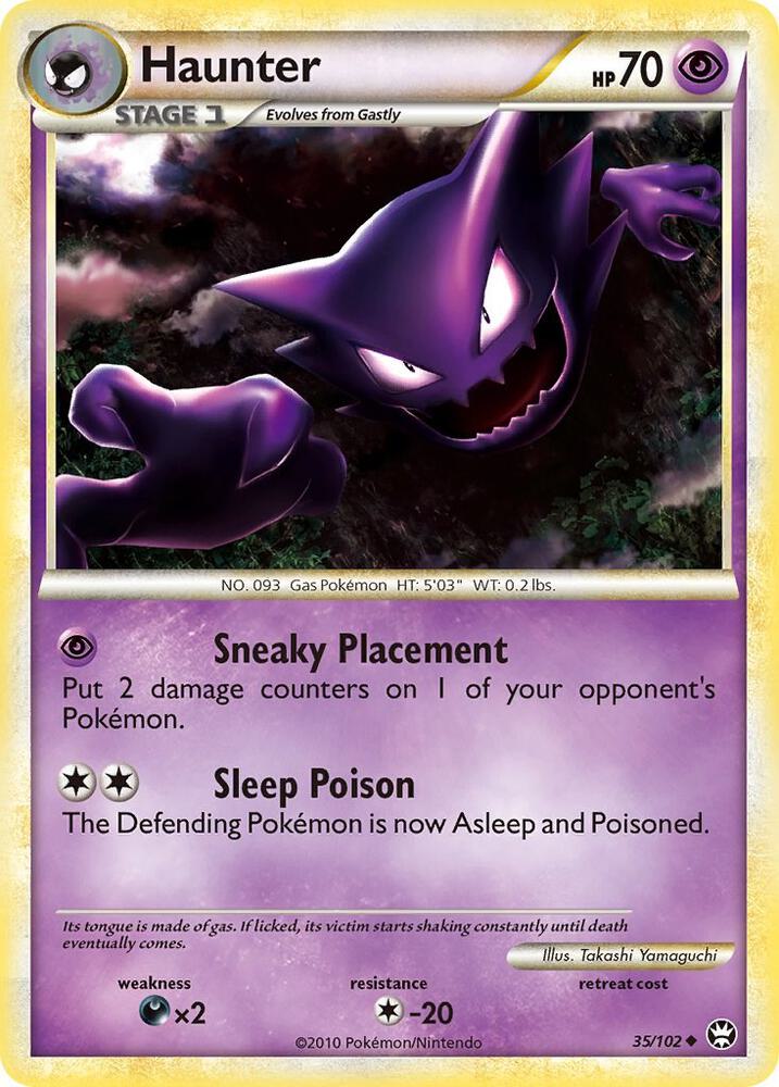 Pokémon Haunter #35/102 Triumphant Uncommon Reverse Holofoil Near Mint Trading Card