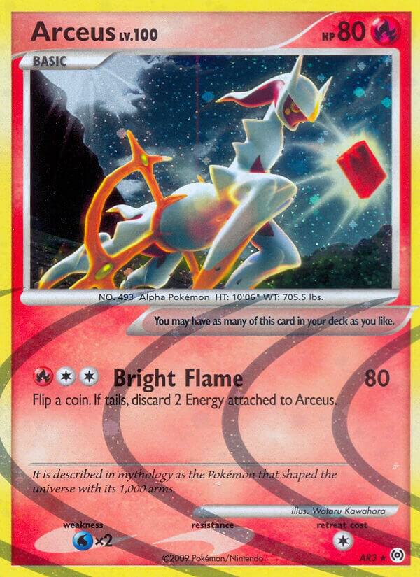 Pokémon Arceus #AR3 Arceus Holo Rare Holofoil Moderately Played English Trading Card — catalog front, TCGplayer SKU 1247642