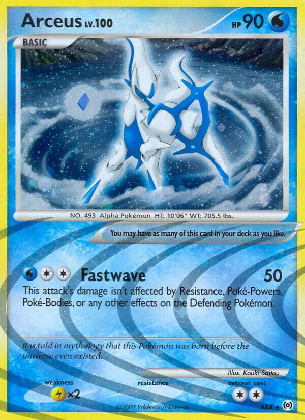 Pokémon Arceus #AR4 Arceus Holo Rare Holofoil Heavily Played English Trading Card — catalog front, TCGplayer SKU 1247653