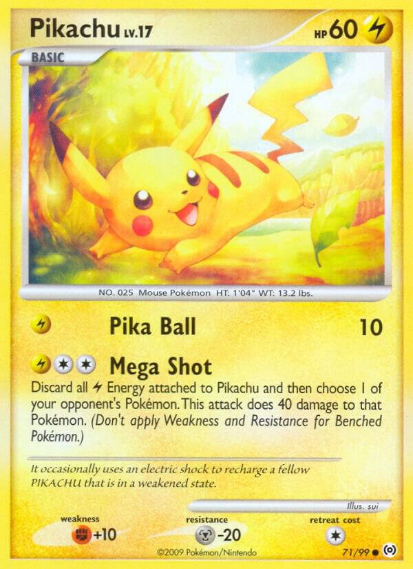 Pokémon Pikachu #71/99 Arceus Common Reverse Holofoil Lightly Played English Trading Card — catalog front, TCGplayer SKU 1248061