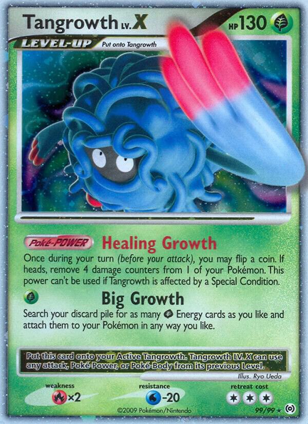 Pokémon Tangrowth Lv.X #99/99 Arceus Ultra Rare Holofoil Lightly Played Trading Card