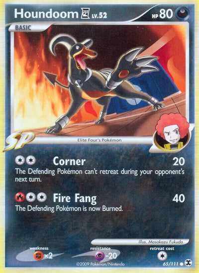 Pokémon Houndoom E4 #65/111 Rising Rivals Common Reverse Holofoil Lightly Played English Trading Card — catalog front, TCGplayer SKU 1248526