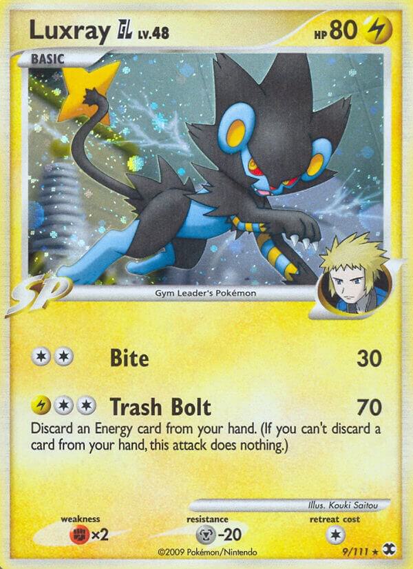 Pokémon Luxray GL #9/111 Rising Rivals Holo Rare Holofoil Lightly Played English Trading Card — catalog front, TCGplayer SKU 1248601