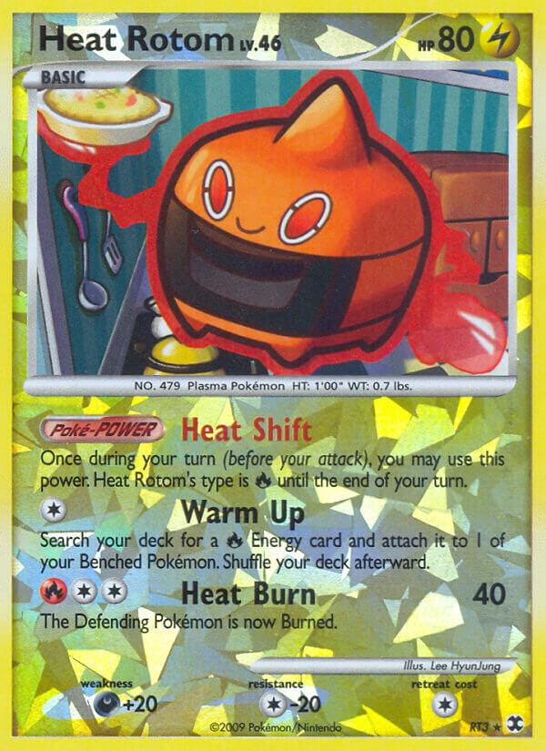 Pokémon Heat Rotom #RT3 Rising Rivals Ultra Rare Reverse Holofoil Lightly Played Trading Card