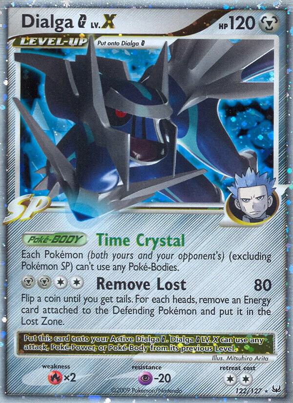 Pokémon Dialga G LV.X #122/127 Platinum Ultra Rare Holofoil Damaged English Trading Card — catalog front, TCGplayer SKU 1249562