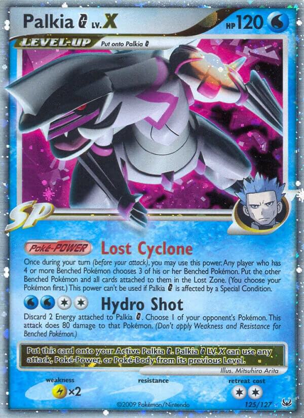 Pokémon Palkia G Lv.X #125/127 Platinum Ultra Rare Holofoil Heavily Played English Trading Card — catalog front, TCGplayer SKU 1249861