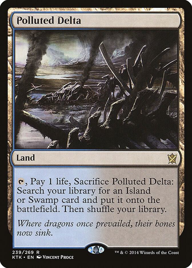 Magic Polluted Delta #239 Khans of Tarkir Rare Non-Foil Near Mint English Trading Card — catalog front, TCGplayer SKU 1253962