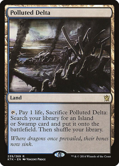 Magic Polluted Delta #239 Khans of Tarkir Rare Non-Foil Near Mint English Trading Card — catalog front, TCGplayer SKU 1253962