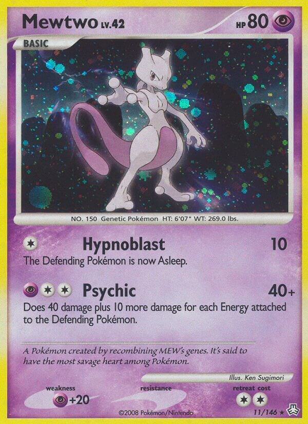 Pokémon Mewtwo #11/146 Legends Awakened Holo Rare Holofoil Near Mint Trading Card