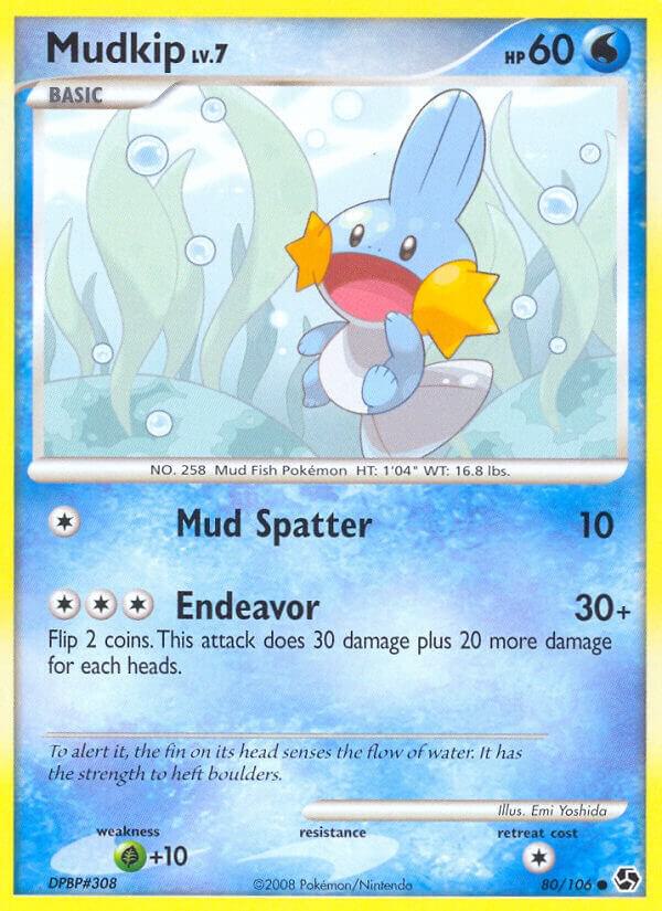 Pokémon Mudkip #80/106 Great Encounters Common Reverse Holofoil Near Mint Trading Card