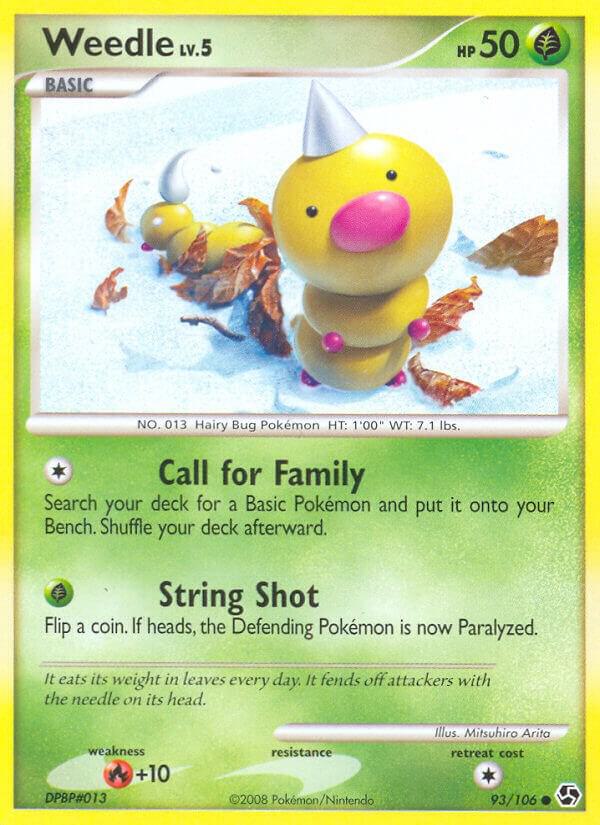 Pokémon Weedle #93/106 Great Encounters Common Reverse Holofoil Near Mint English Trading Card — catalog front, TCGplayer SKU 1260262